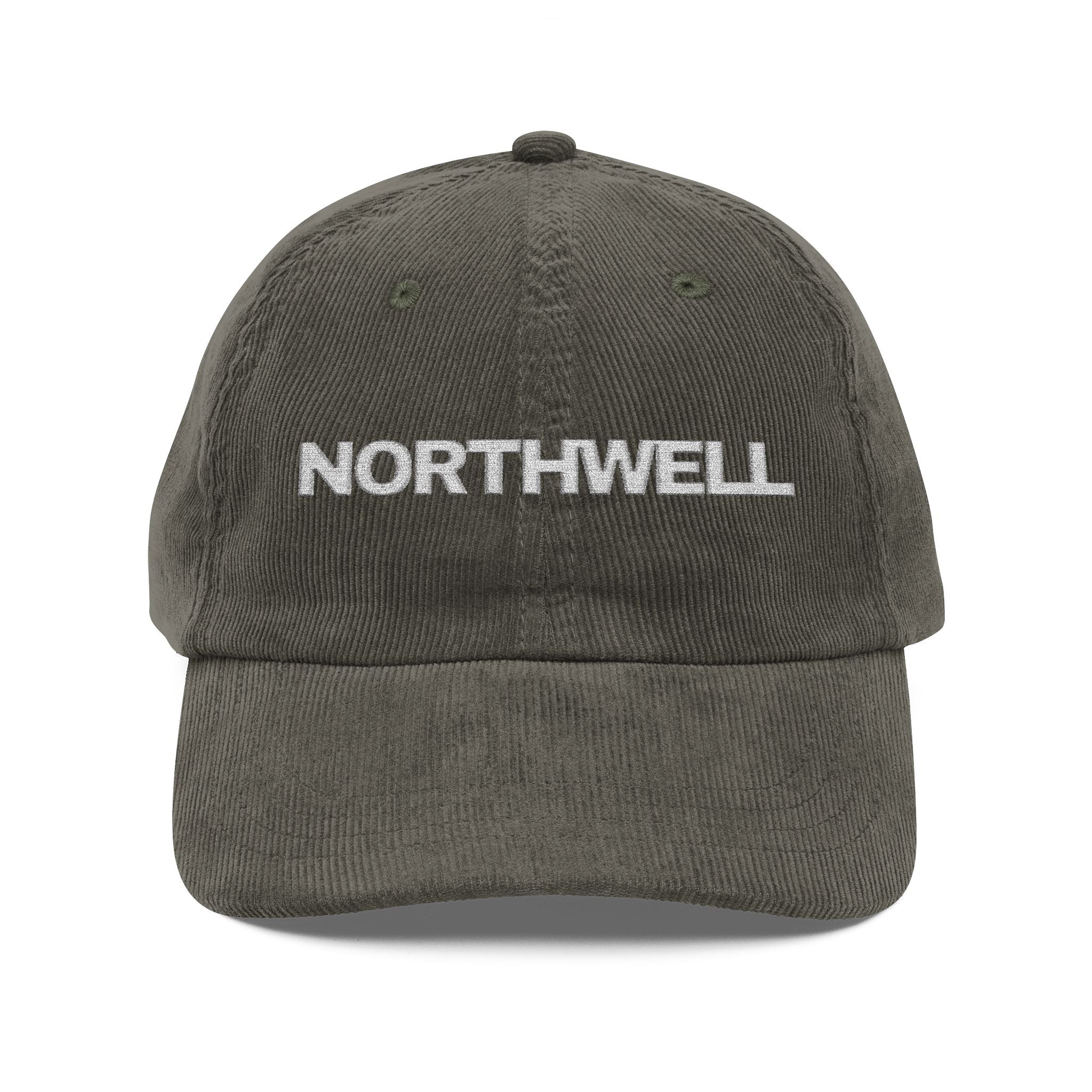Vintage Corduroy Cap - "NORTHWELL" Embroidered Hat