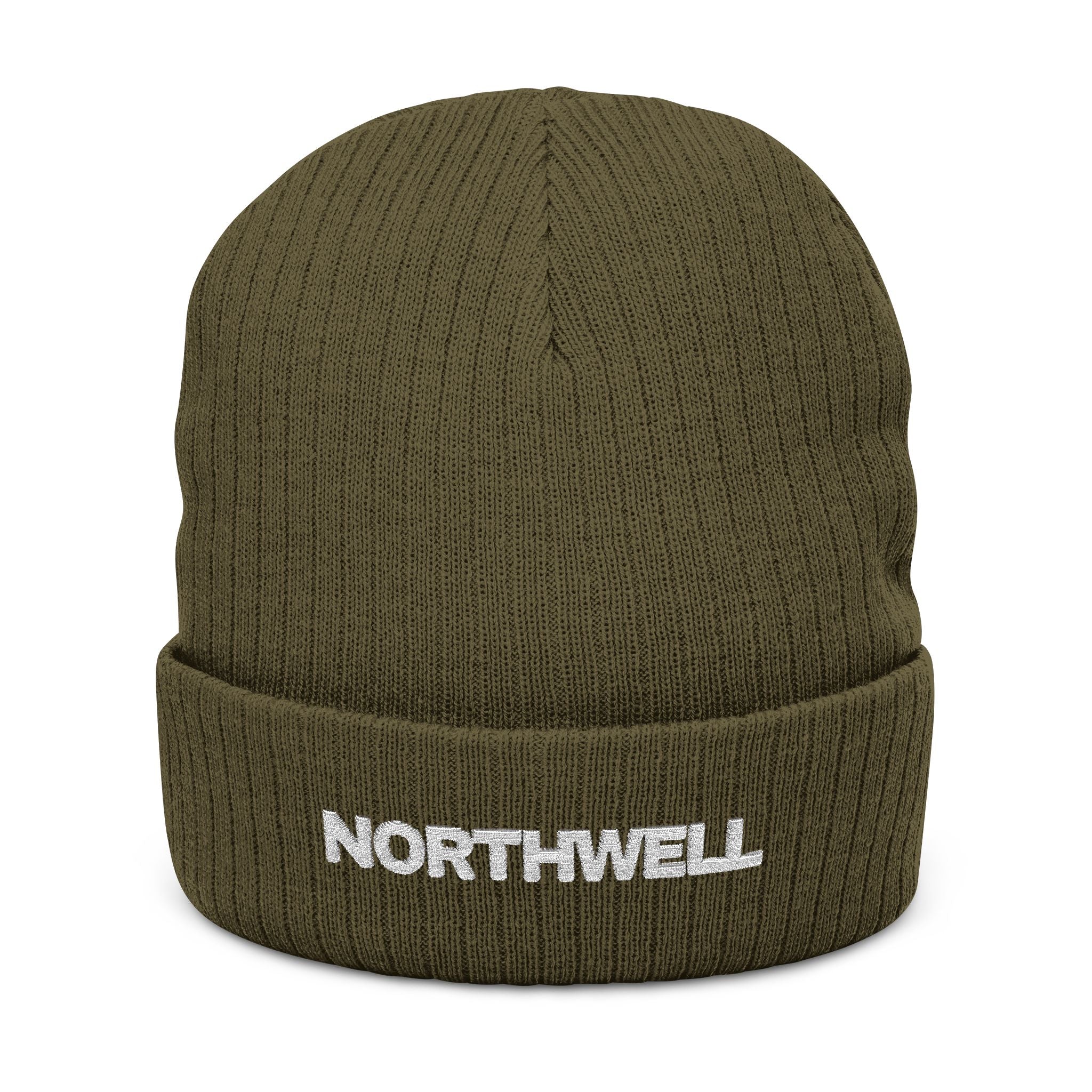 Knit Beanie - "NORTHWELL" Embroidered