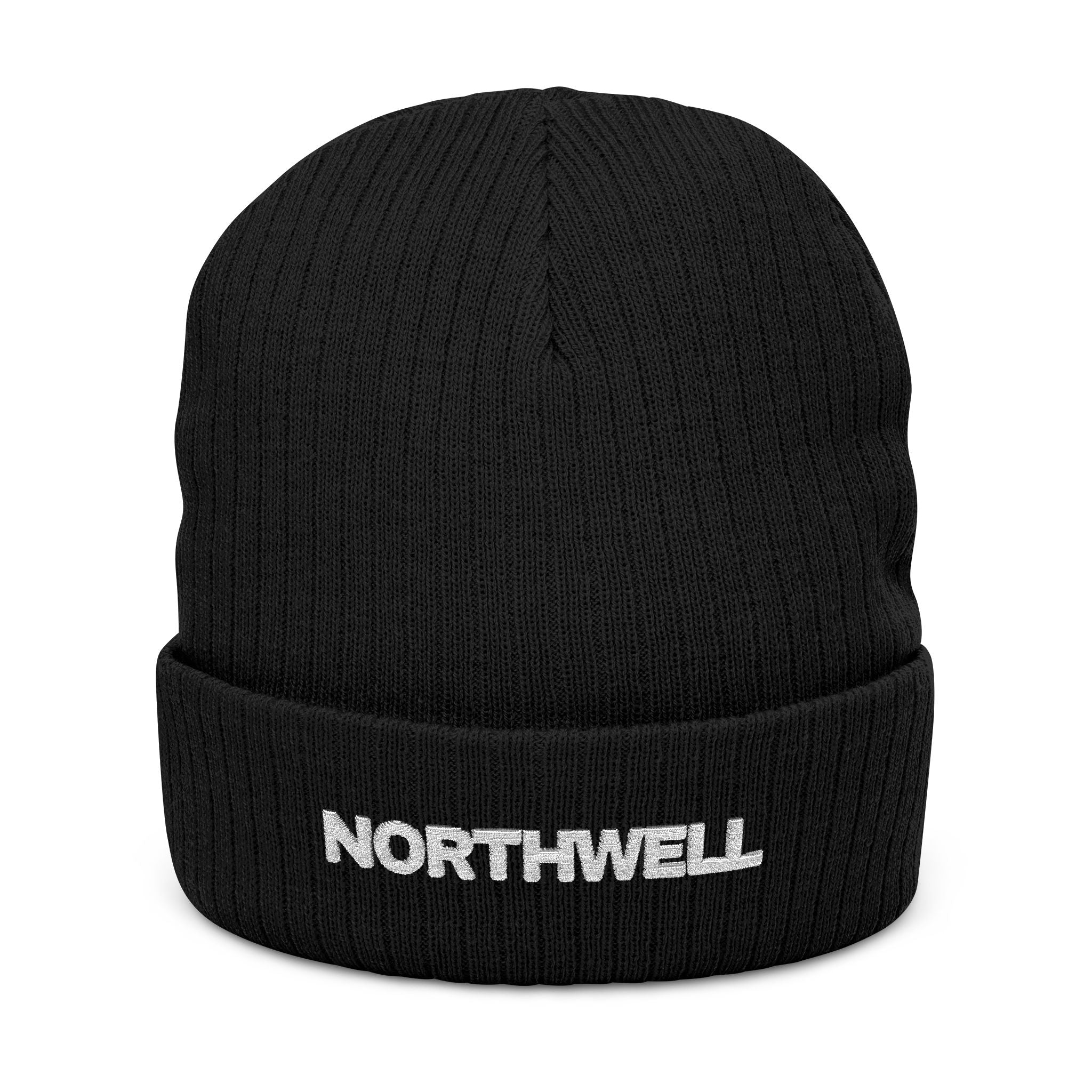 Knit Beanie - "NORTHWELL" Embroidered