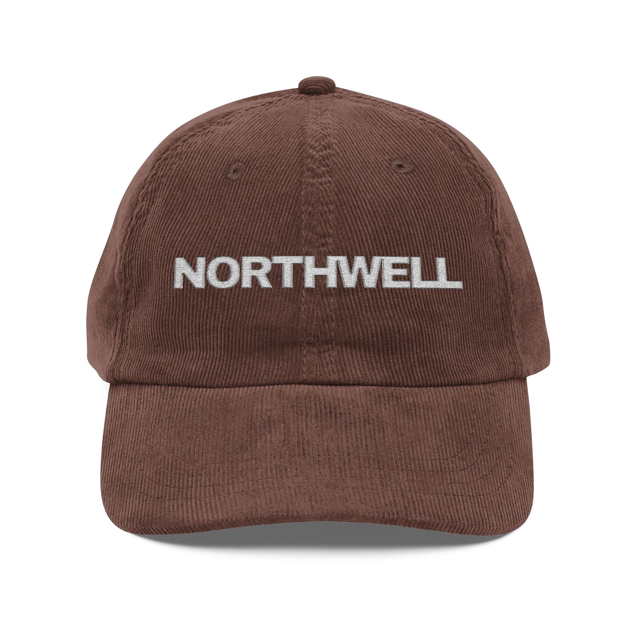 Vintage Corduroy Cap - "NORTHWELL" Embroidered Hat
